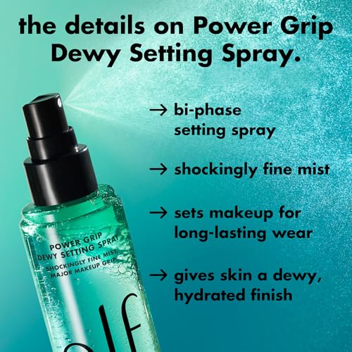 e.l.f. Power Grip Dewy Setting Spray - Hydrating Bi-Phase Mist