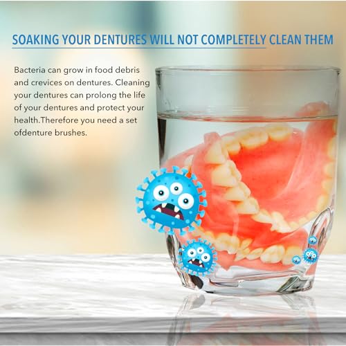 Denture Cleaning Brush Set - 4PCS Soft Bristle Toothbrushes