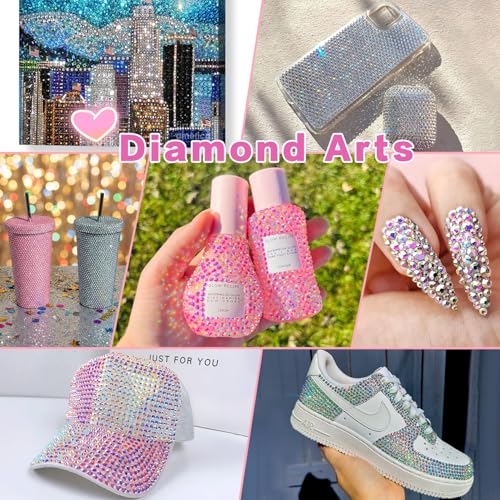 52,000 Pcs Resin Jelly Rhinestones 42-Color Bedazzling Craft Kit with Glue