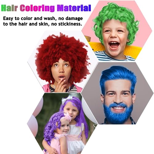 Kids Temporary Hair Color Wax - 4 Bright Colors for Fun & Safe Styling