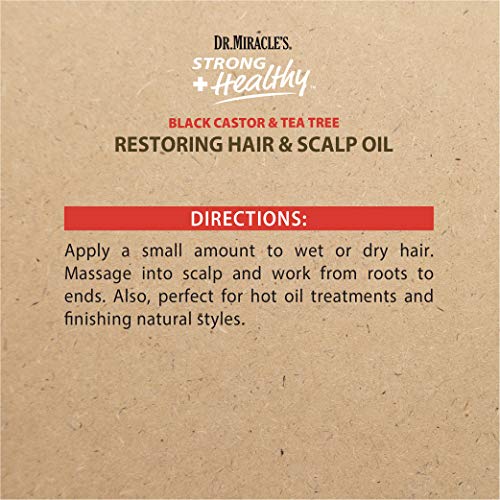 Dr. Miracle's Restoring Hair Oil with Black Castor, Tea Tree & Mango Butter - 4oz