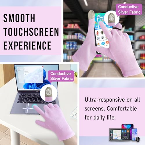 HandLove 100% Cotton Moisturizing Gloves for Eczema Relief - 2 Pairs