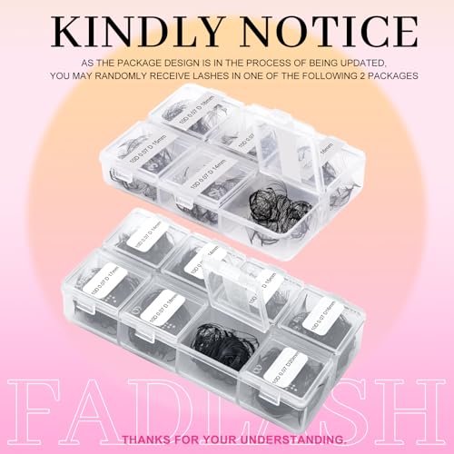 FADLASH 600pcs Premade Volume Fans Wispy Lash Extensions 10D 0.07D 14-20mm