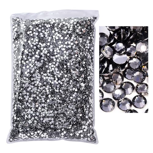 Bulk 25,000 Black Diamond Resin Rhinestones 4mm Flatback Gems for Crafts & Decor