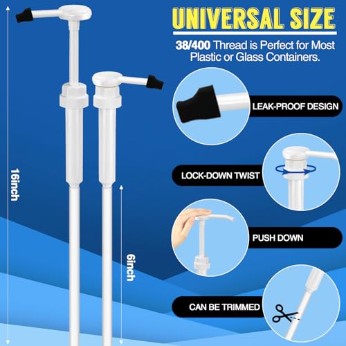 38-400 Pump Dispenser for 5 Gallon Jugs - 3 Pack with Extended Tube