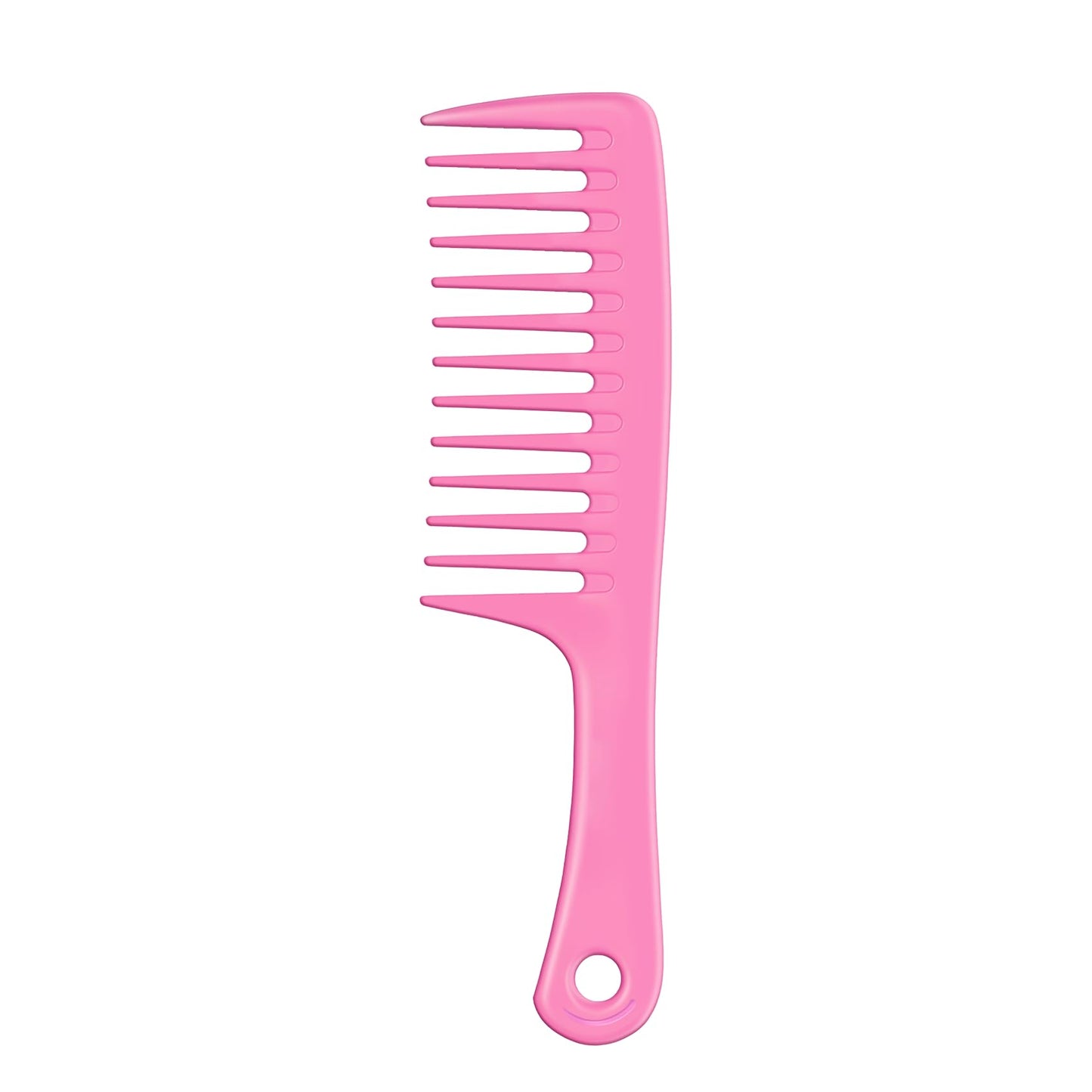 Wapodeai Wide Tooth Hair Comb, Large Detangling Styling Comb for Women & Men, Hair Brush for Curly, Wet, Dry, Thick Hair Types (Pink)
