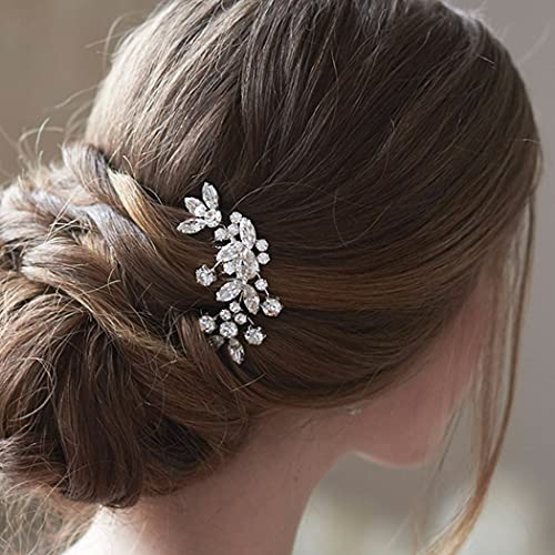 JAKAWIN Bridal Hair Comb Rhinestone Wedding Hair Accessories Silver Gold Rose Gold