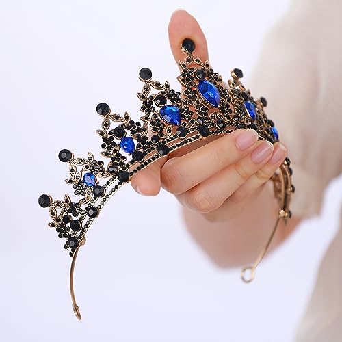 Baroque Queen Crystal Rhinestone Headband - Vintage Gothic Hairpiece