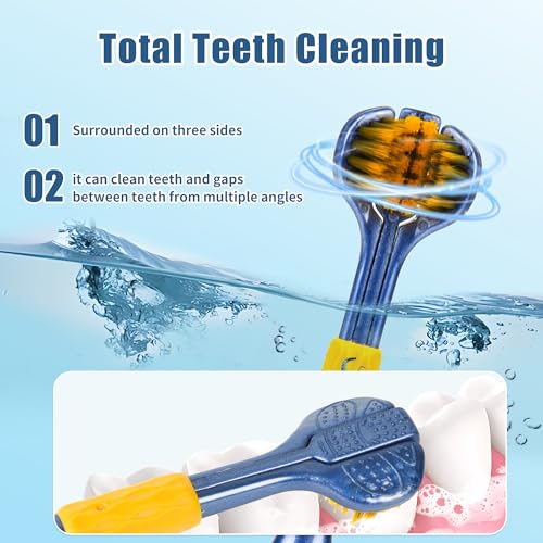 3-Sided Toothbrush Set for Adults | Extra Soft & Medium Bristles