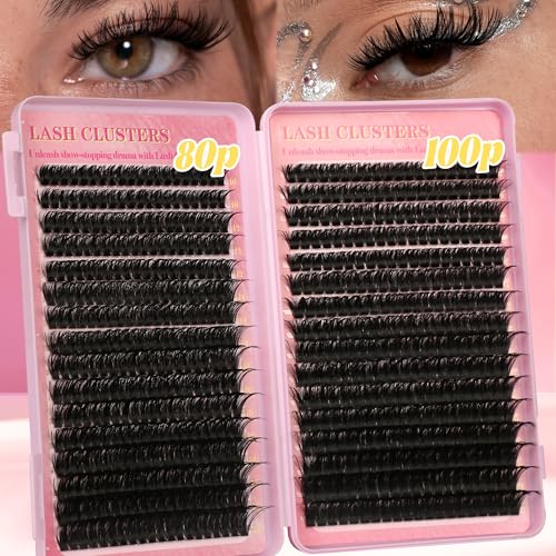 Gmagictobo DIY Lash Extension Kit - 640Pcs C Curl Eyelash Clusters