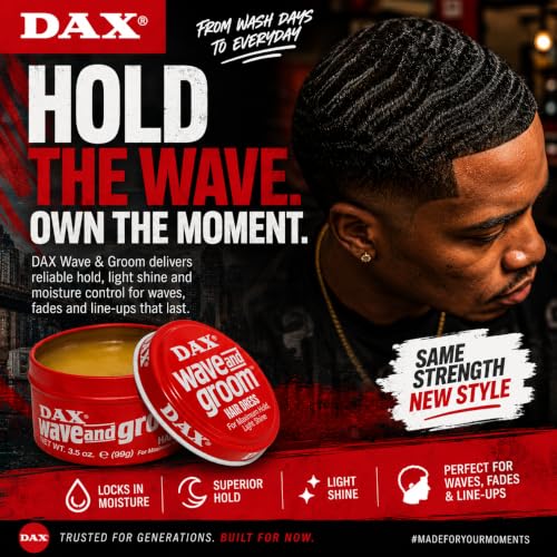 DAX Wave & Groom Superior Hold Hair Pomade 2 Pack - 3.5 oz Each