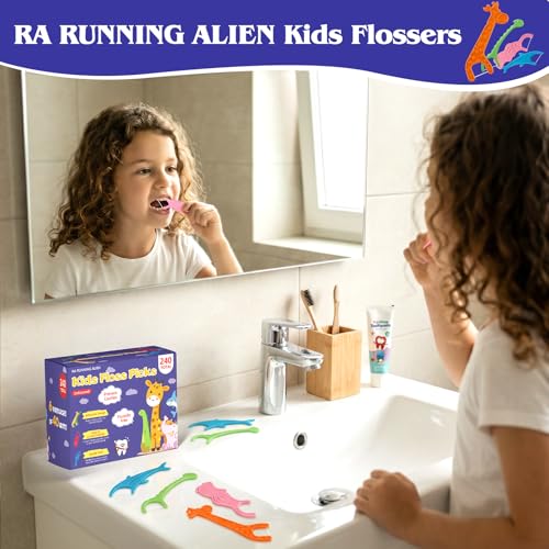 240 Count Kids Dental Floss Picks - Fun Animal-Shaped Toddler Flossers