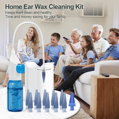 Ear Wax Removal Kit with Ear Tips, Basin & Irrigation System - Safe Ear Cleaning