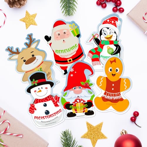Timgle 24 Pcs Christmas Facial Sheet Masks - Hydrating Skincare Gift Set