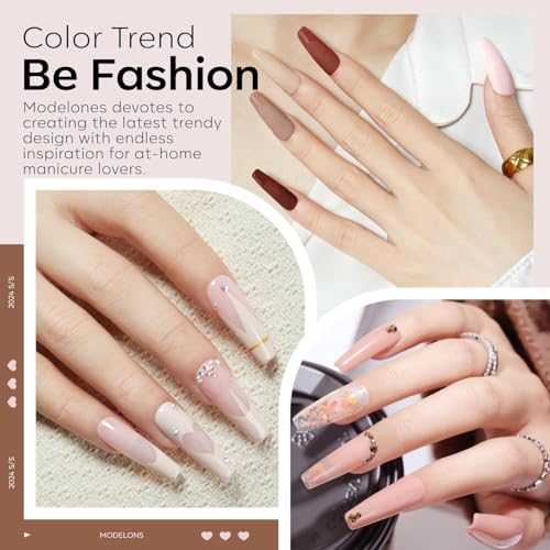Modelones Nude Chocolate Acrylic Powder Set - C2 Going Nude (6 Colors)