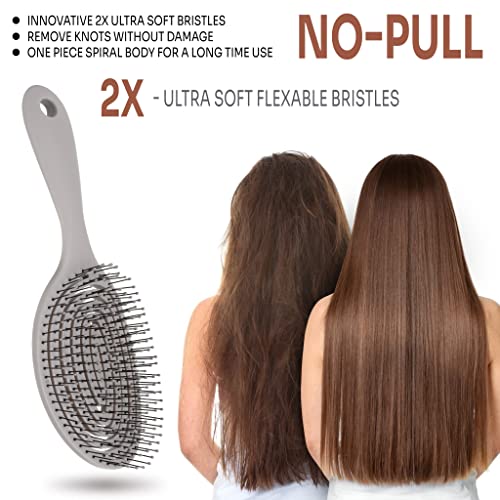 HABIT OF Eco-Friendly Beige Detangling Brush for Wet & Dry Hair