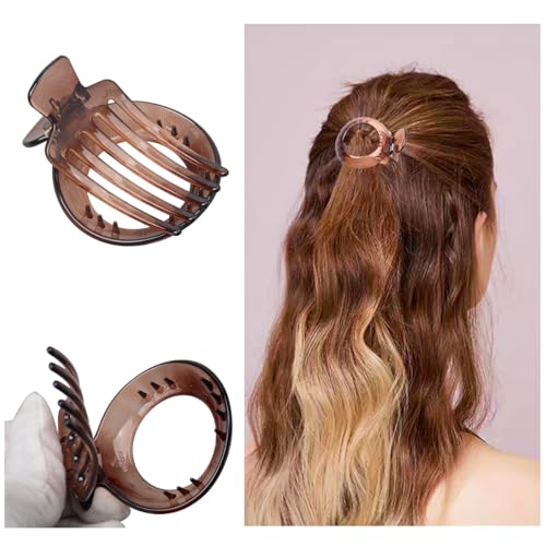 4 Pack Small Flat Hair Clips for Thin Hair - Non-Slip Jaw Clamps