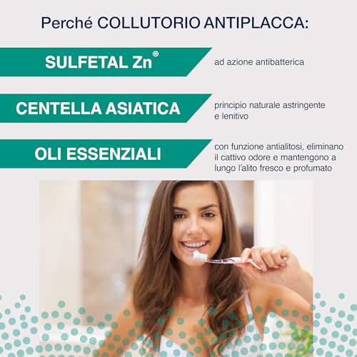 Pasta Del Capitano Antiplaque Mouthwash 400ml - Alcohol-Free