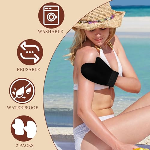 ÖkoStamm Self Tanning Mitt Set – 2 Pack, Washable & Reusable
