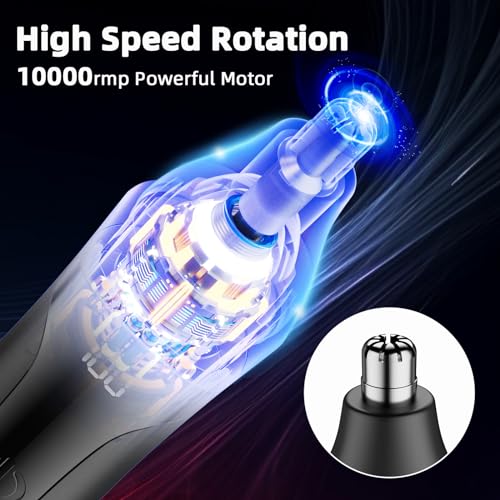 SESATOOK Rechargeable Nose Hair Trimmer - Painless Ear & Eyebrow Grooming