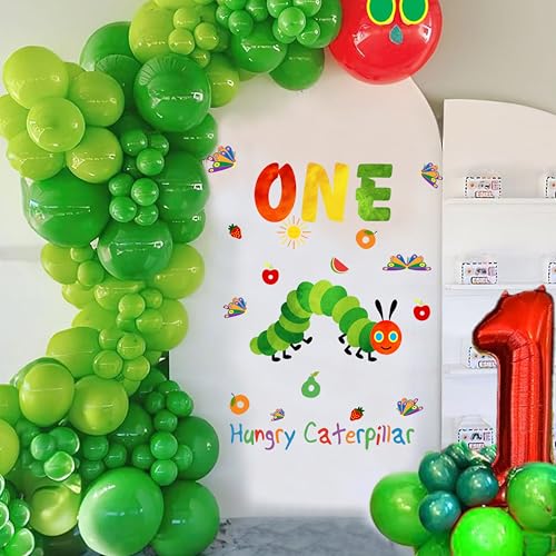 Hungry Caterpillar First Birthday Decorations Kit - Wall Decal & Balloon Arch