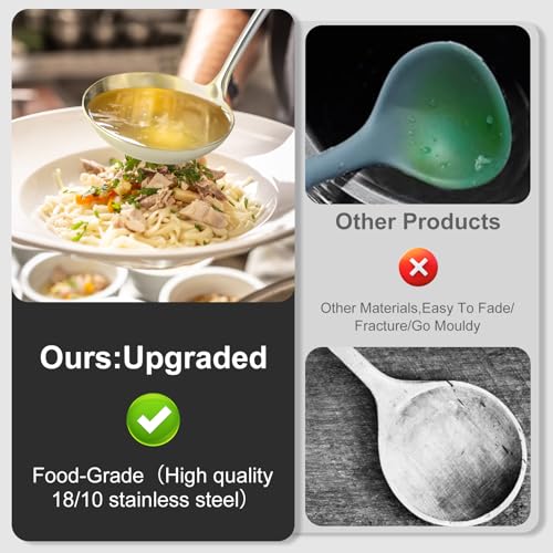 Durable Stainless Steel Soup Ladle - 13.8" Cooking Utensil