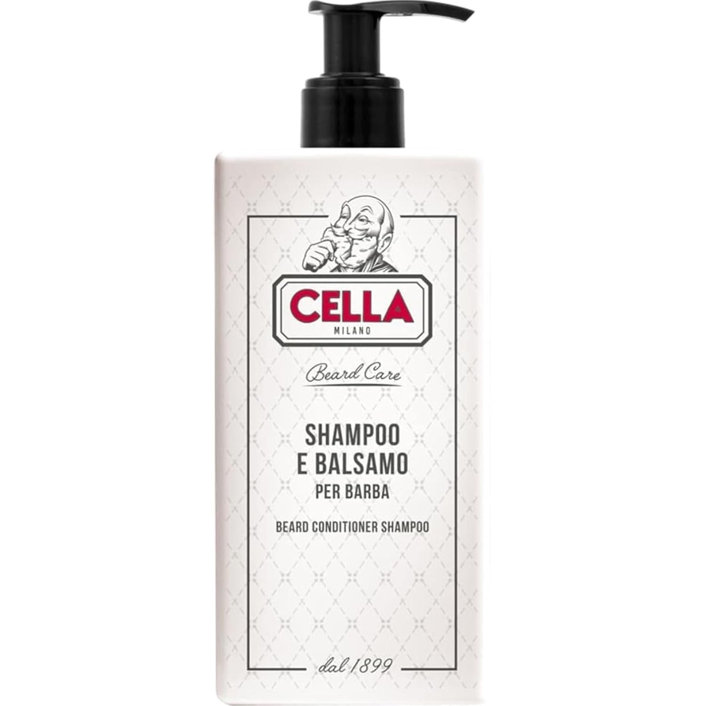 Cella Milano, 2‑in‑1 Beard Shampoo & Conditioner, 200 ml – Sulfate‑Free Beard Cleanser – Gentle, Hydrating Formula from Italy