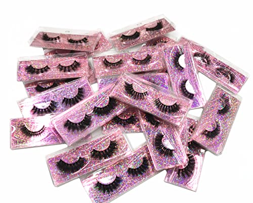 20 Pairs Natural Look Faux Mink Eyelashes Pack - 1 Pair Variation