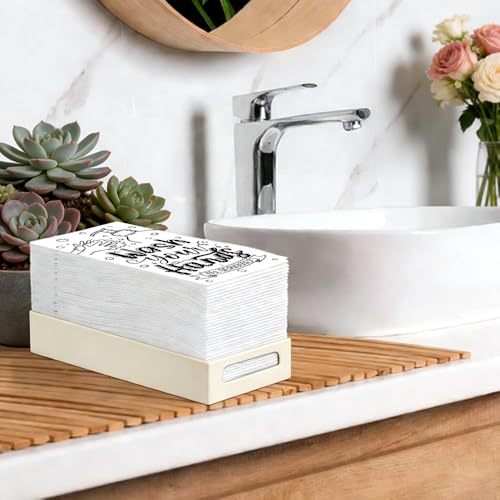 100 Disposable Hand Towels - Soft Paper Guest Napkins for Bathroom