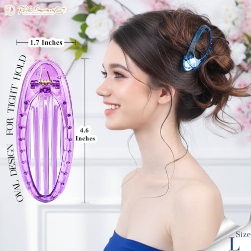 RC Roche 6-Piece Flat Hair Clips - No Crease Duckbill Styling Hair Grips