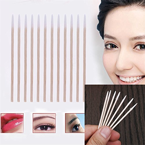 1000 Pcs Pointed Cotton Swabs with Wooden Handles for Makeup and Cleaning