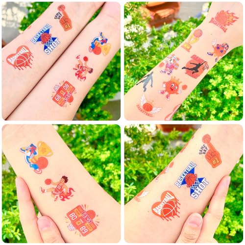 96PCS Kids Basketball Temporary Tattoos Set for Sports Parties & Events