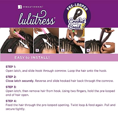 Sensationnel Lulutress Crochet Braiding Hair T1B/30 12 Inch Braid Out Synthetic