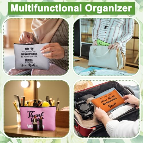 9 Pack Vet Tech Gift Cosmetic Bags - Bulk Makeup Organizer Pouches