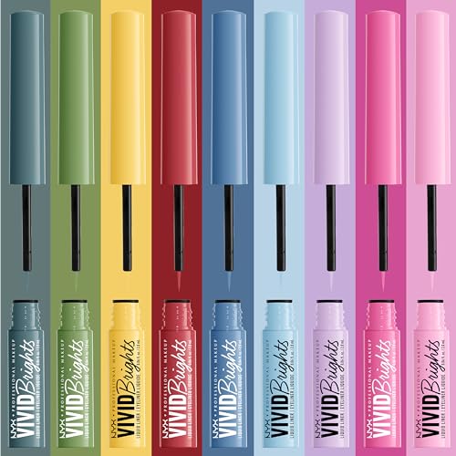 NYX Vivid Brights Liquid Eyeliner - Smear-Resistant Red Liner