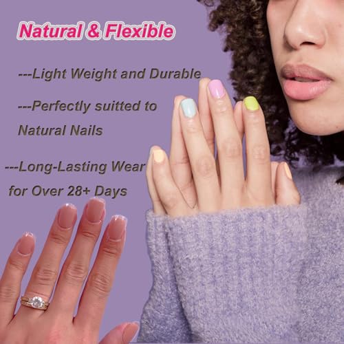 KIANOOL Square UV KIT-2025 Gel Nail Tips Kit - 552 pcs with Mini Lamp