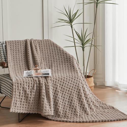 Lightweight Fleece Throw Blanket - 50x60 Inches, Soft 3D Jacquard
