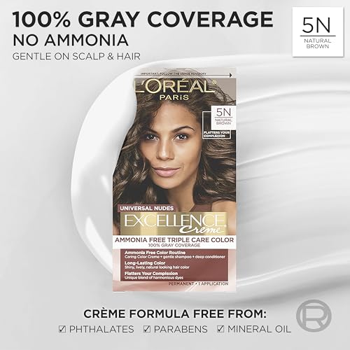 L'Oreal Paris Excellence Universal Nudes 5N Natural Brown Hair Color Kit