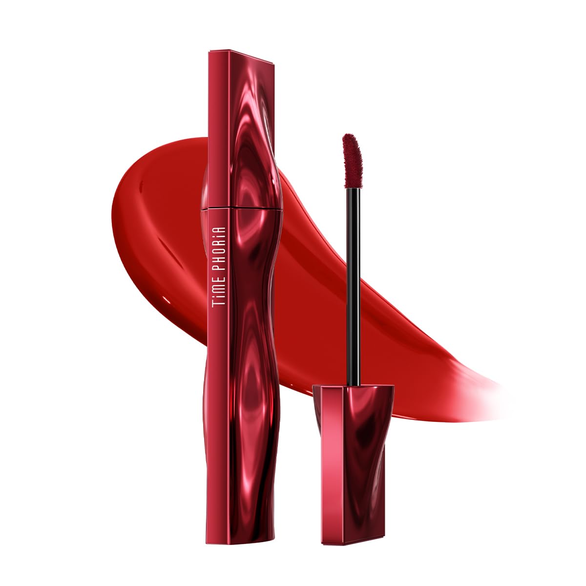 TIMEPHORIA Aion Superstain Lip Stain Tattoo Ink, Long Lasting Semi-gloss Finish, Full Coverage Lip Tint with High Pigments, Hydrating Watery Gel Deep Tomato Red Lip Color for Vibrant Stain 009 Chrysa