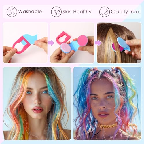 8-Count Washable Temporary Hair Chalk Set for Kids & Adults