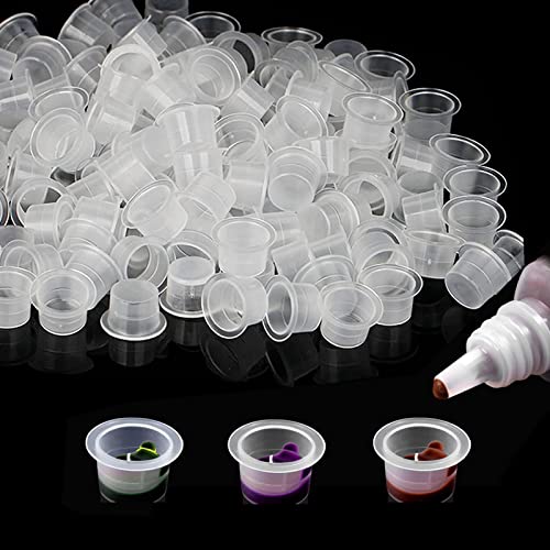 Yuelong 1000pcs Small 9mm Tattoo Ink Caps - Pigment Cups for Tattoo Supplies