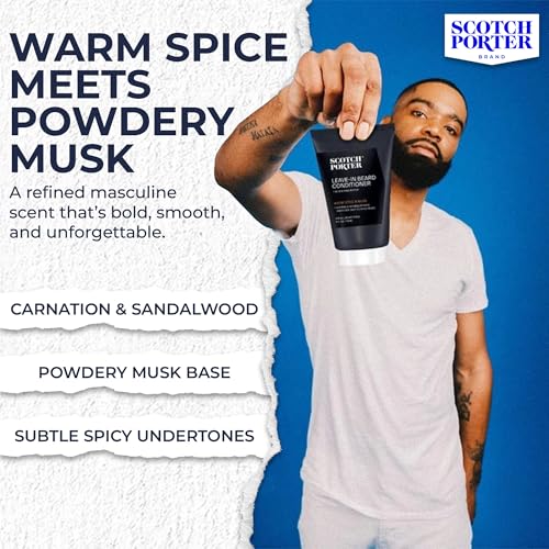 Scotch Porter Restorative Leave-In Beard Conditioner ? Deep Conditioning Softener with Lightweight Feel, Reduces Frizz & Provides Long-lasting Hydration & Shine to Dull, Dry, Coarse Beards ? 4 oz.