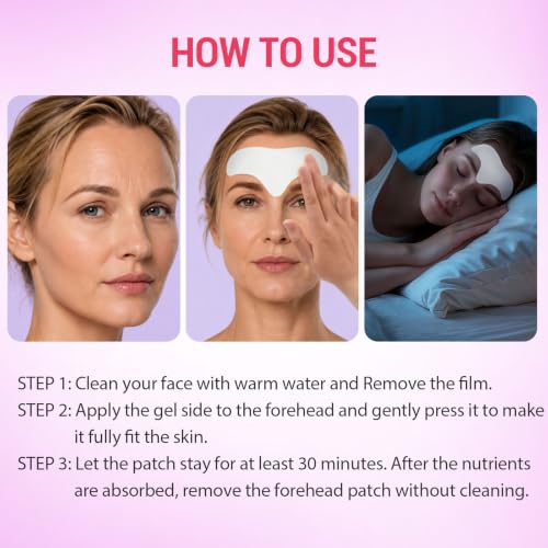 Witwar Forehead Wrinkle Patches – Collagen & Hyaluronic Acid, 16 Pack