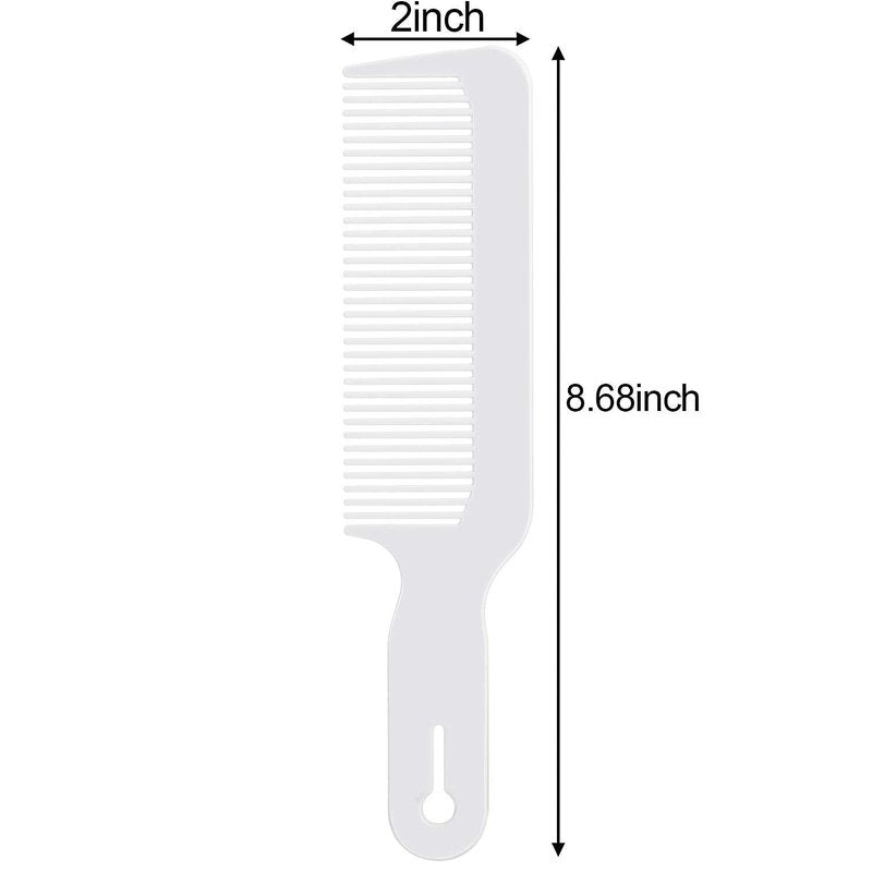 Boao 3 Pieces Barber Combs Flat Top Clipper Combs Hair Cutting for Flat Top and Clipper Cuts(White)
