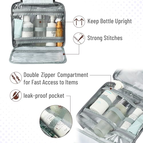 Travel Toiletry Bag with Hanging Hook - Water-Resistant Men's & Women's Organizer