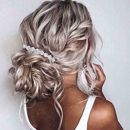 Silver Crystal Bridal Hair Comb Wedding Headpiece for Bride & Bridesmaids