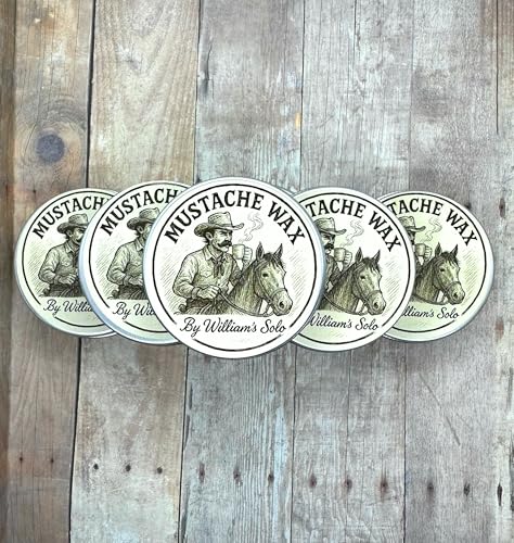 William's Solo Mustache Wax - Firm Hold Natural Styling Balm for Men