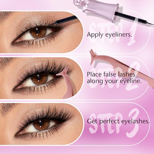 Magnetic Cat Eye Eyelashes with Eyeliner Kit - Reusable Natural Look by Mavphnee