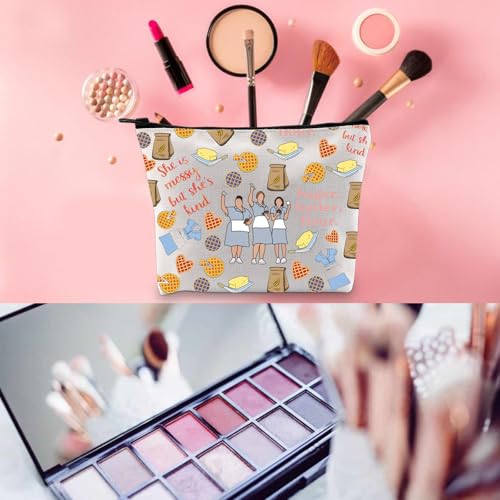 Waitress Inspired Makeup & Travel Pouch - She Is Messy But She Is Kind Zipper Bag