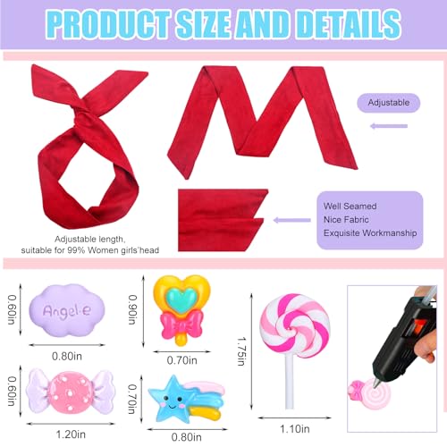 31 Pcs Halloween Candy Hair Clips & Wire Headband Set for Kids